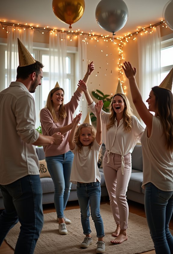family dance party fun