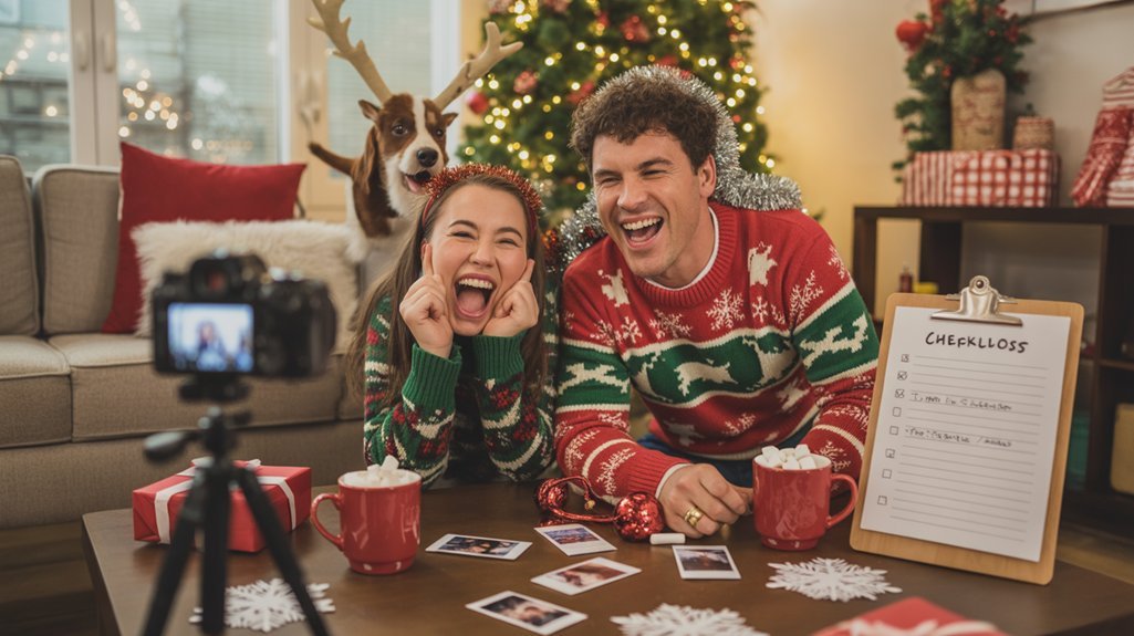 family fun in sweaters