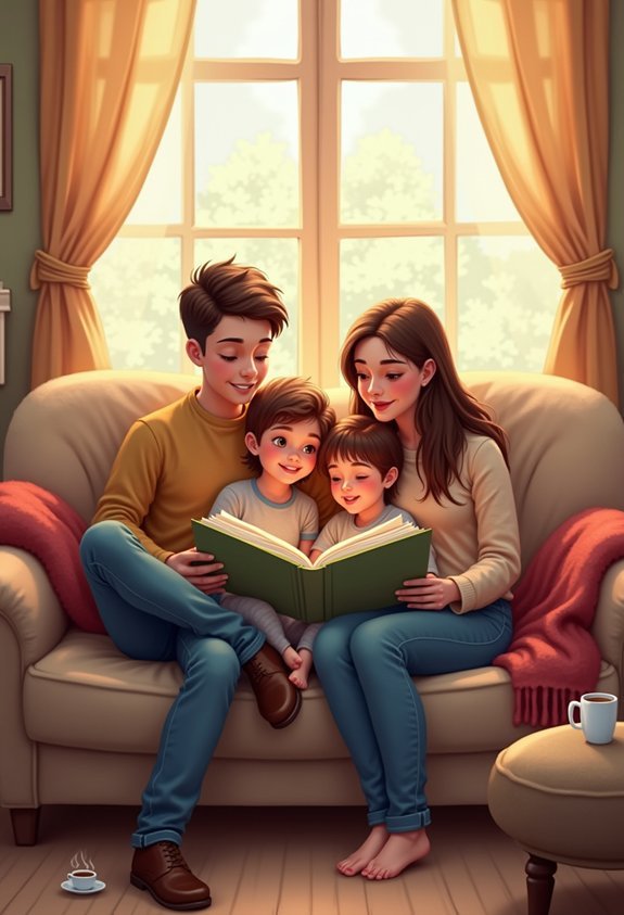 family reading adventures together