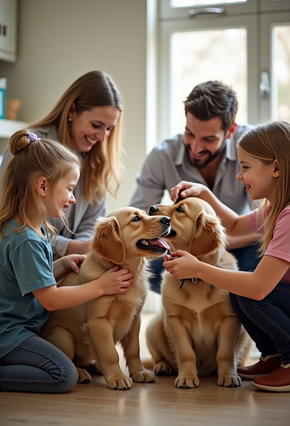 family volunteering at shelters