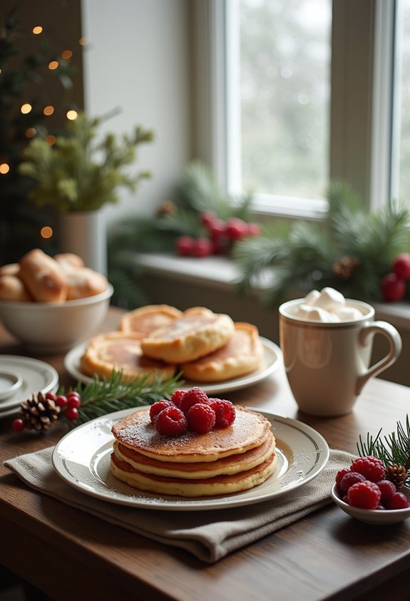 festive christmas breakfast spread