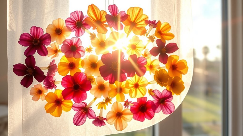 flower petal sun catchers
