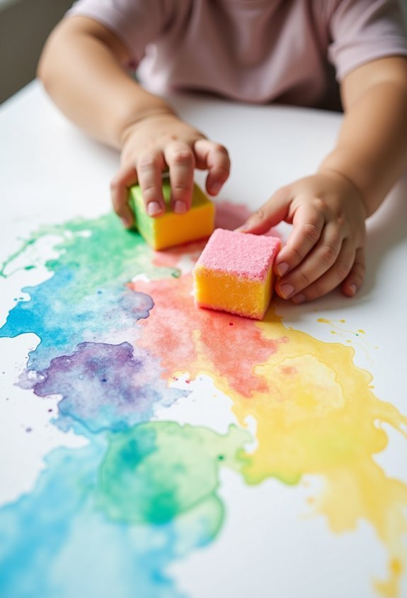 frozen paint sensory adventure