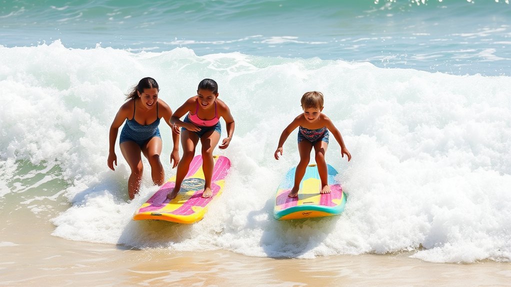 gentle wave riding excitement