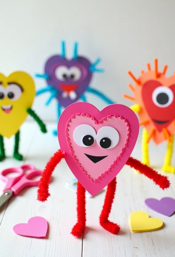googly eye monster valentines