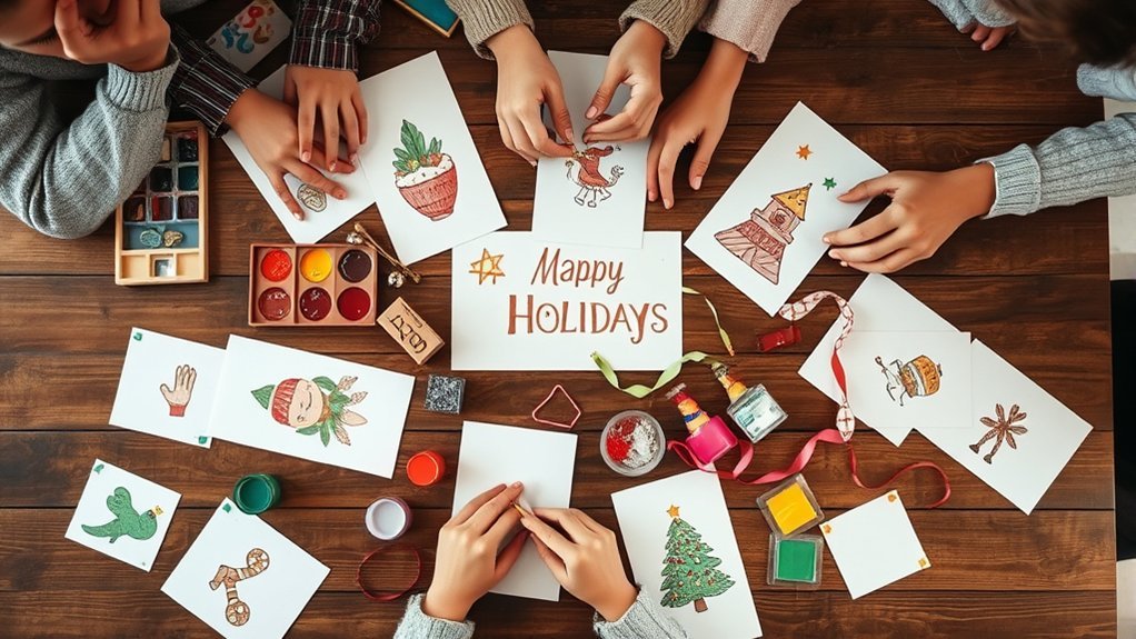 handmade holiday card making