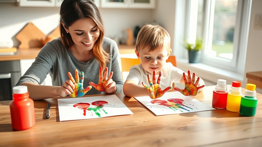 handprint art greeting cards