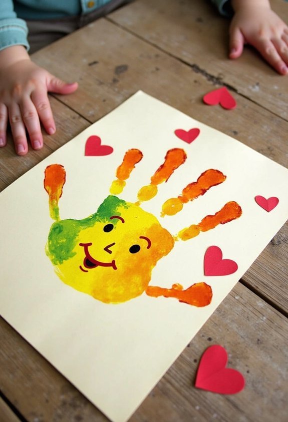 handprint art keepsakes for dad