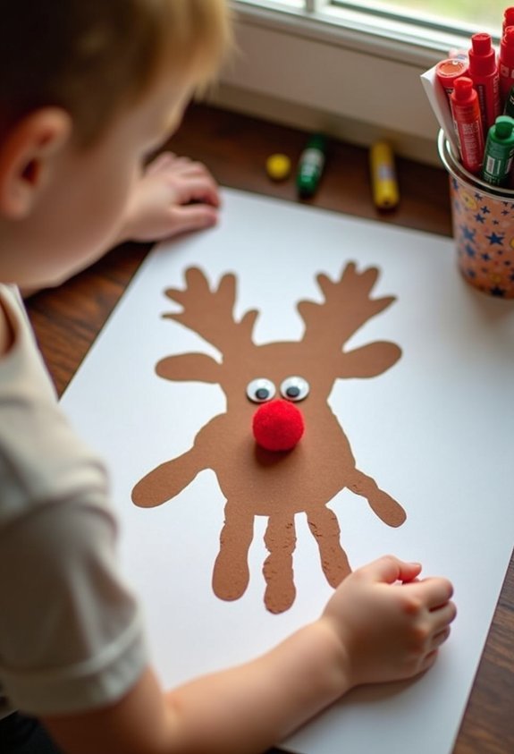 handprint reindeer art project