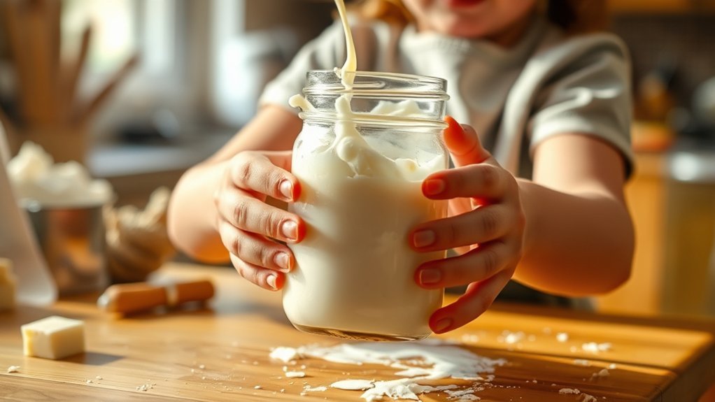 homemade butter science experiment