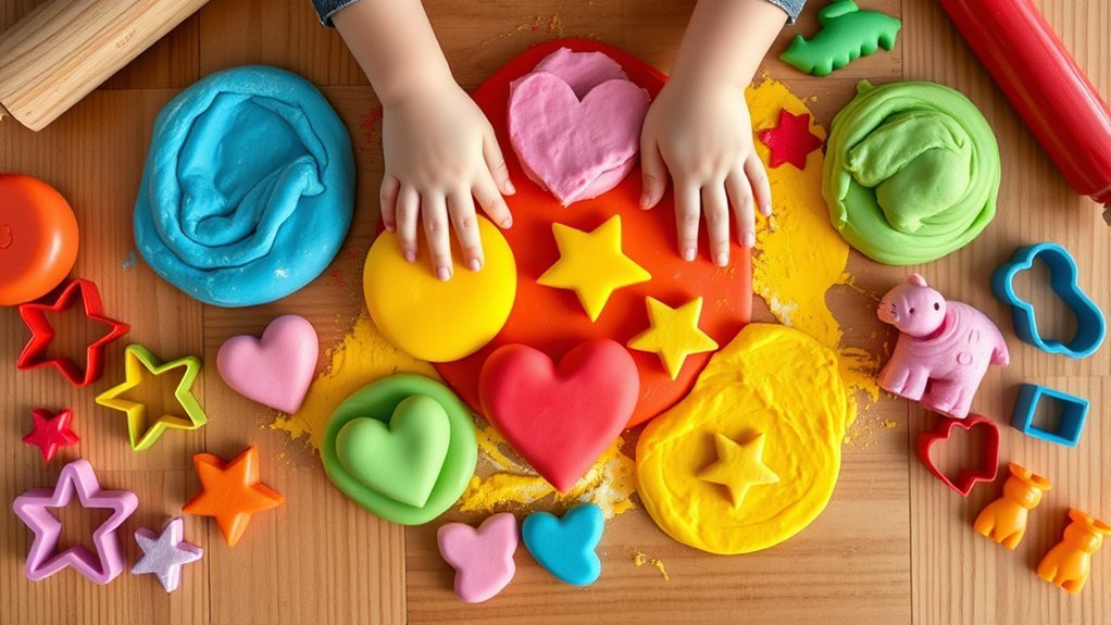 homemade playdough sculpting fun