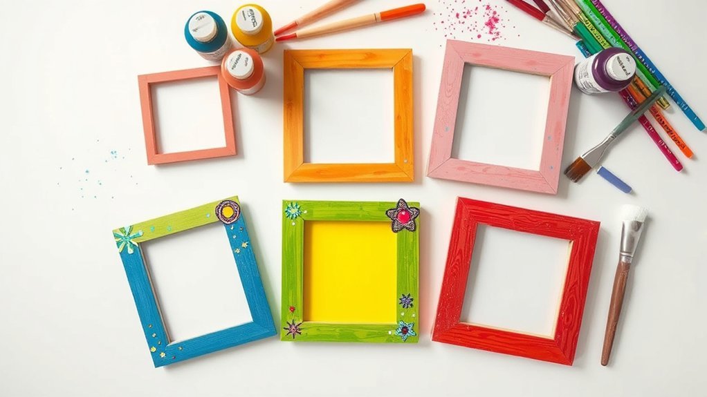 homemade popsicle stick frames