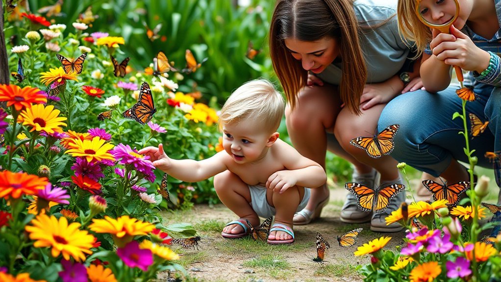 insect observation and gardening