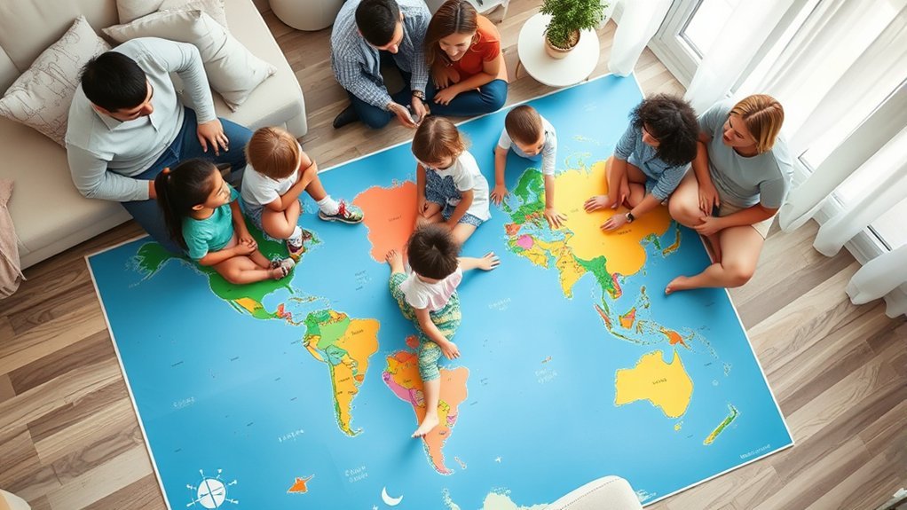 interactive geography floor map