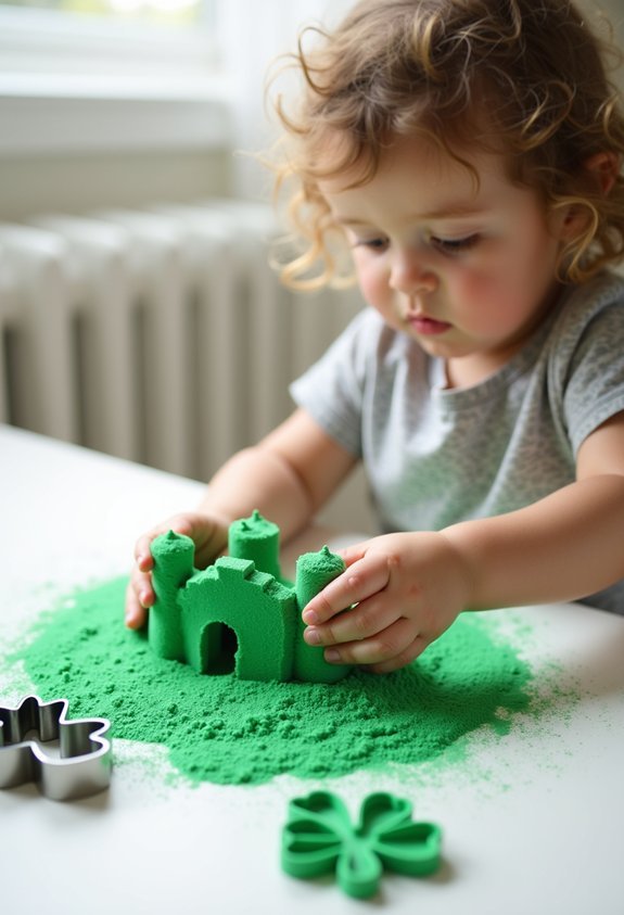 kinetic sand castle building