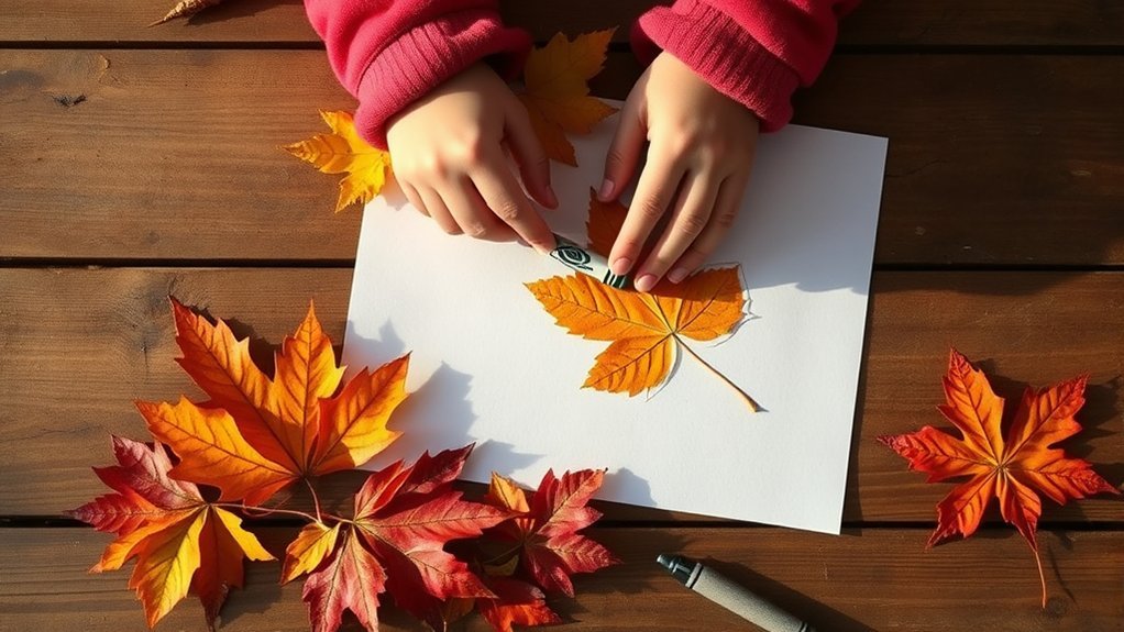 leaf rubbing art techniques