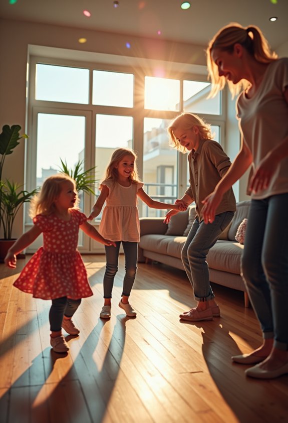 living room dance party