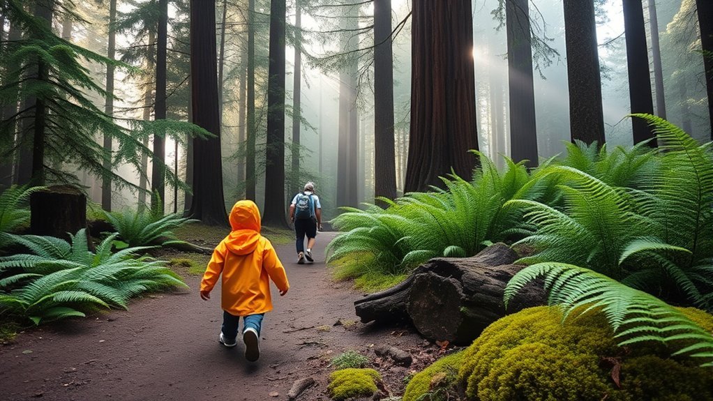 lush toddler friendly forest trail