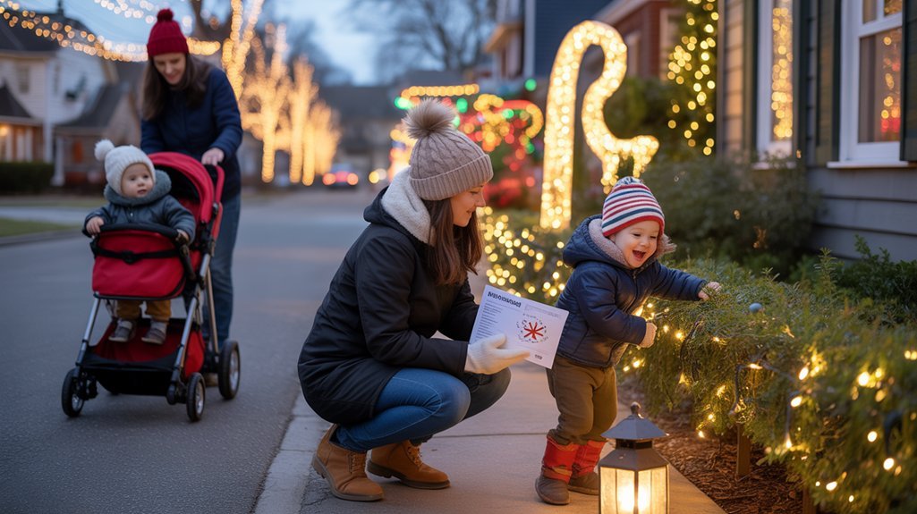 magical neighborhood lights stroll