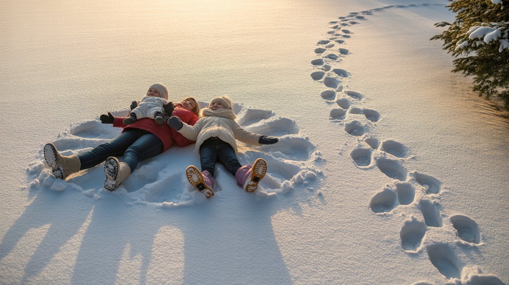 make snow angels together