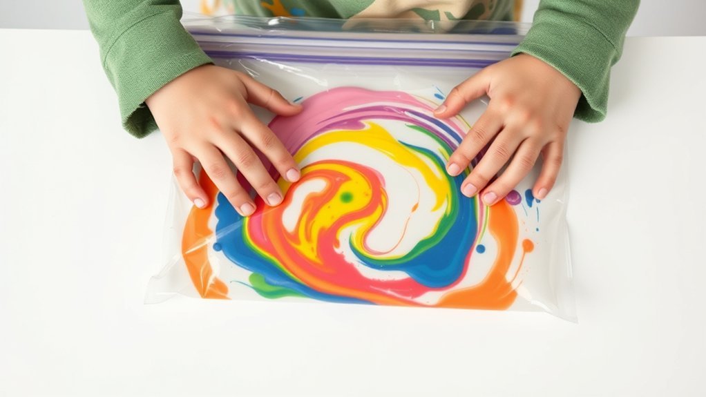 mess free creative painting activity
