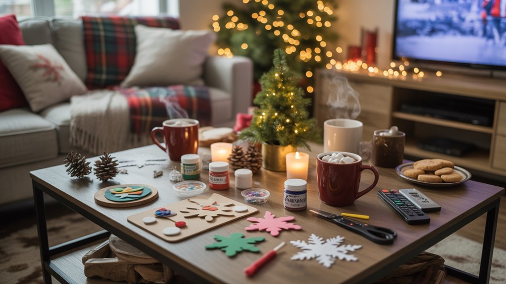 mess free holiday craft stations