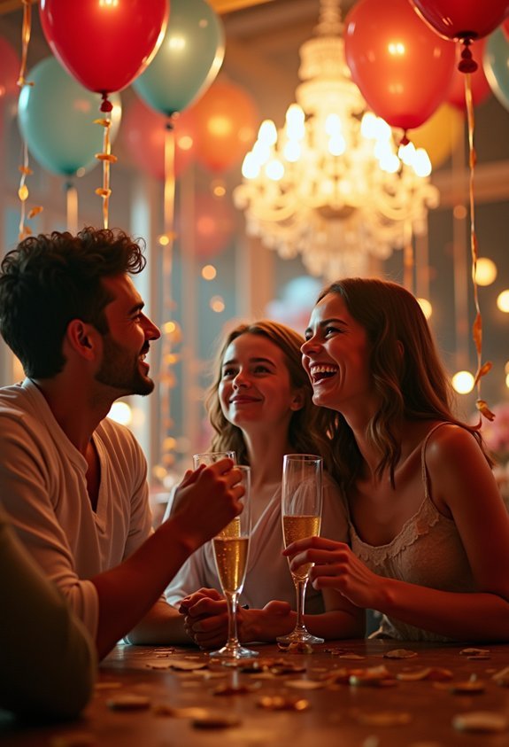 midnight balloon drop celebration