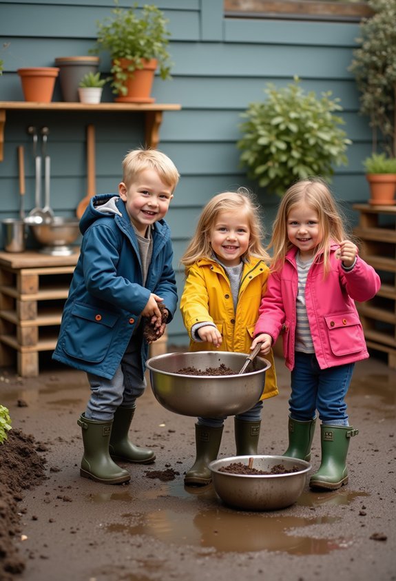mud kitchen science experiments
