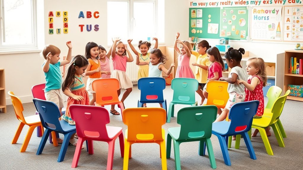 musical chairs phonics game