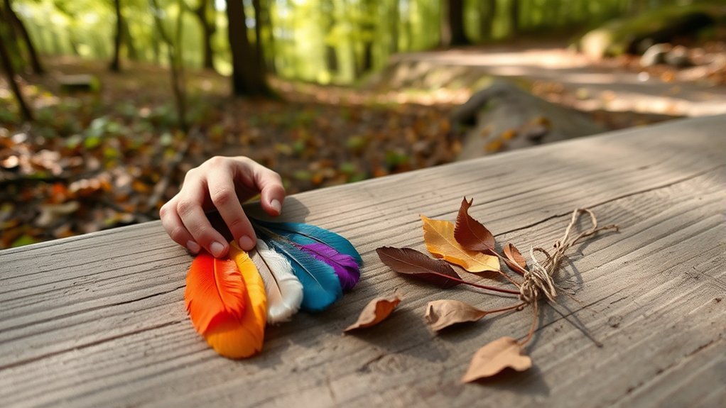 natural feather bookmark crafting