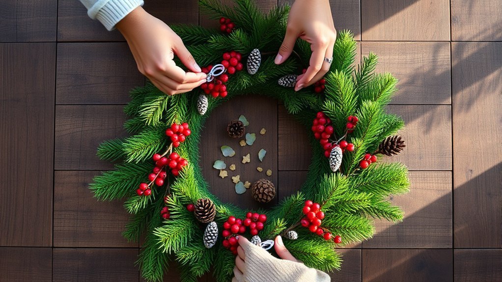 nature inspired wreath crafting