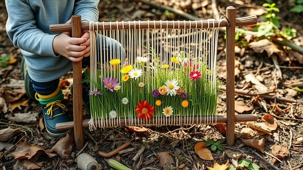nature weaving with sticks