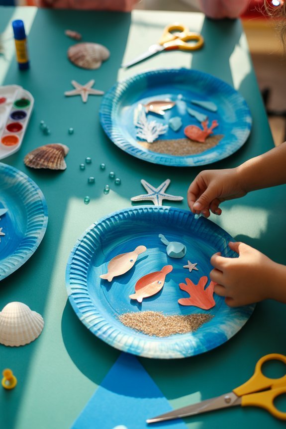ocean themed paper plate craft