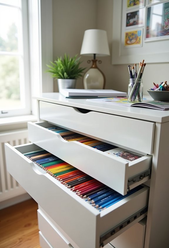 organized storage for artists