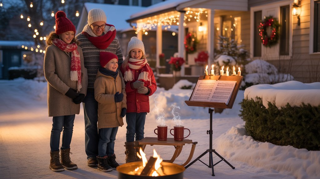 outdoor christmas caroling night