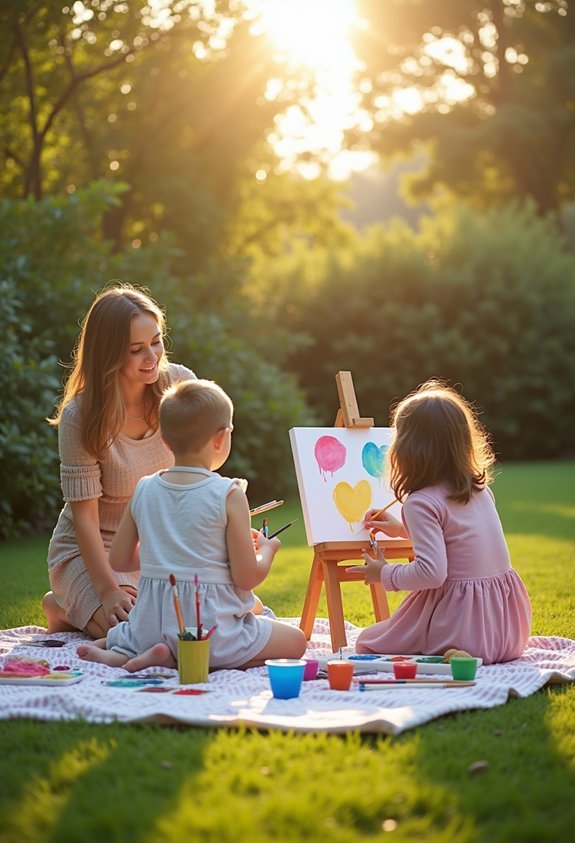 outdoor creative art session