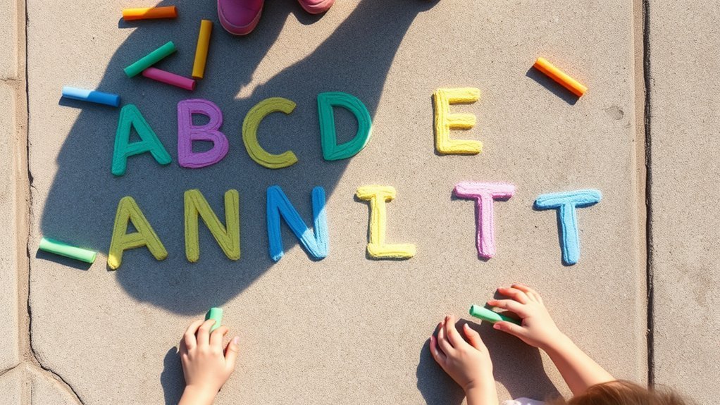 outdoor letter practice fun