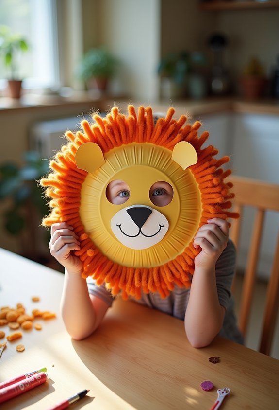 paper plate animal masks