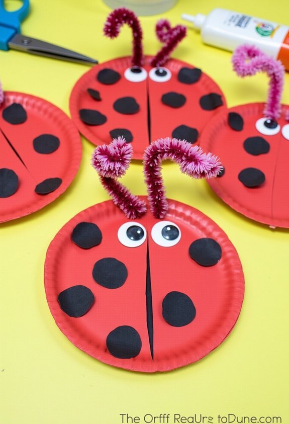 paper plate love bugs