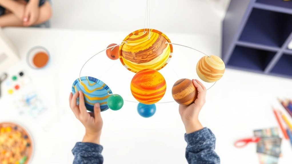 paper plate mobile craft