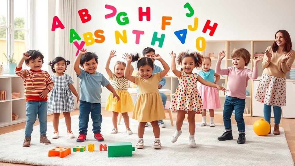 phonics dance freeze activity