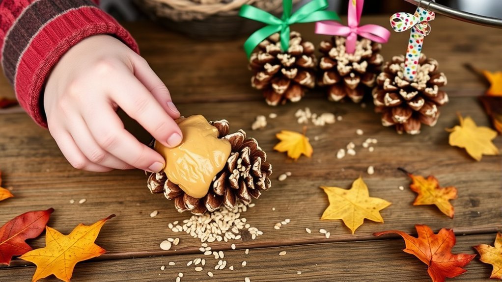 pinecone bird feeders activity