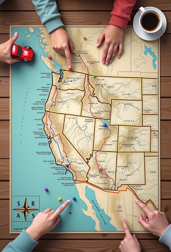 plan scenic route stops