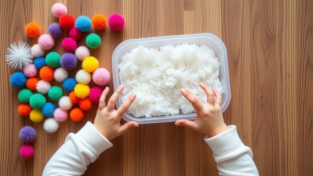 pom pom drop activity