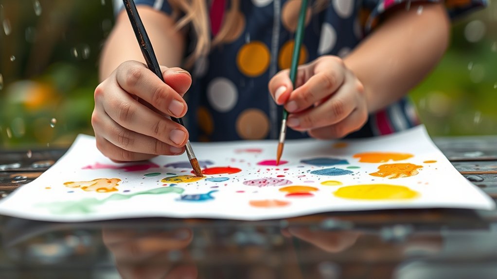 rain inspired watercolor art