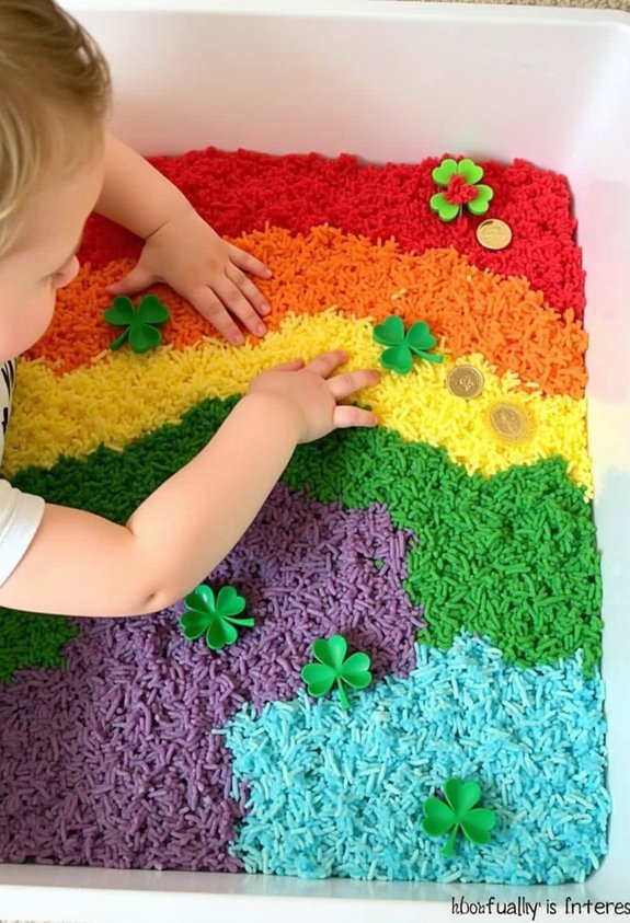 rainbow rice sensory activity