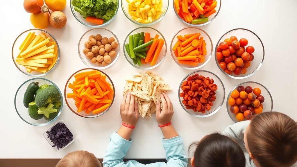 rainbow vegetable math activity