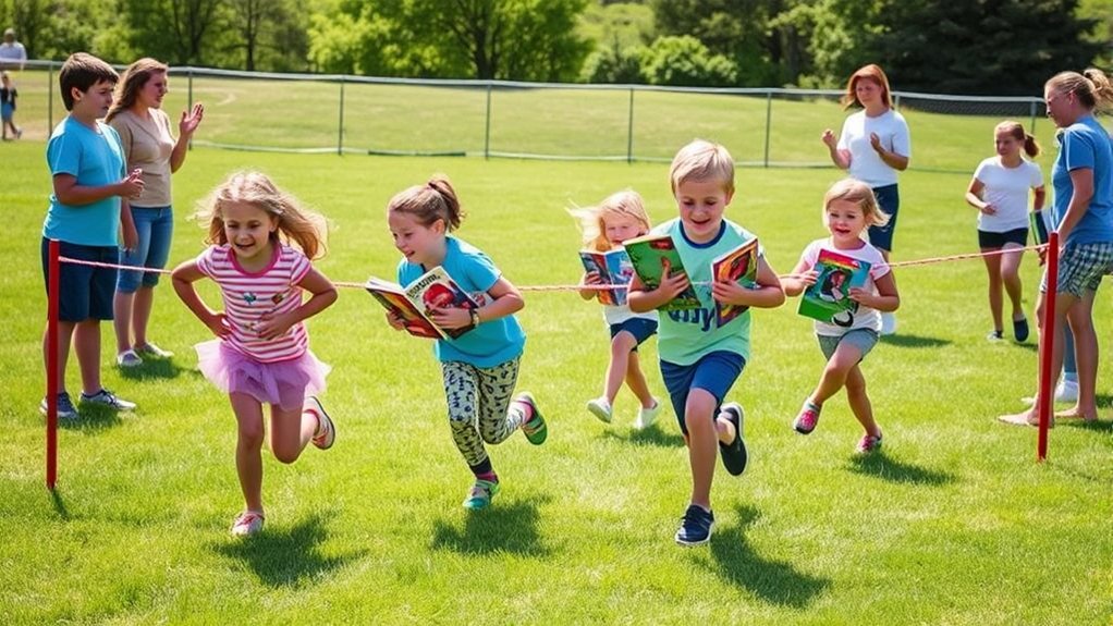 reading relay race fun