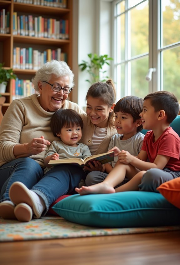 reading to children together