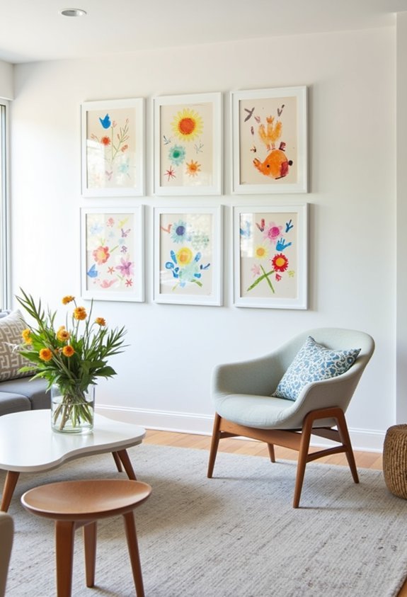 rotating kids art display